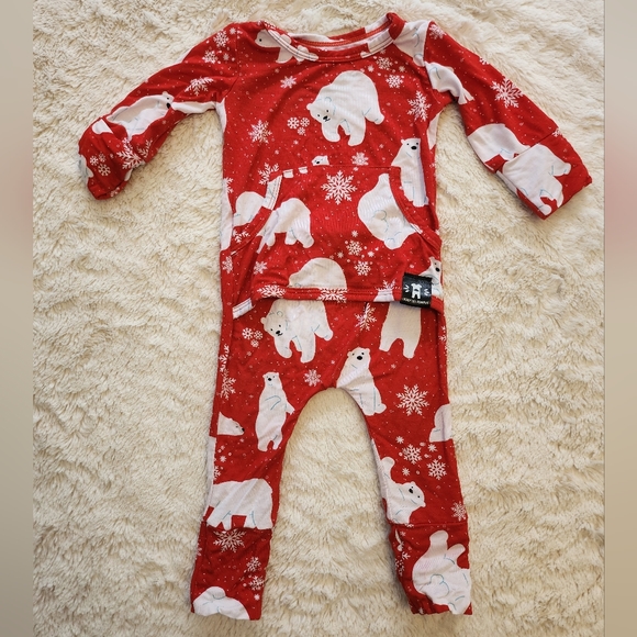 Ready Set Romper Front Opening Long Sleeve Romper in Polar Pals 2.0 - Picture 1 of 4